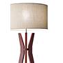 5_Adesso Bedford Modern Walnut Wood Tripod Floor Lamp with Shelf more views