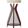 6_Adesso Bedford Modern Walnut Wood Tripod Floor Lamp with Shelf more views