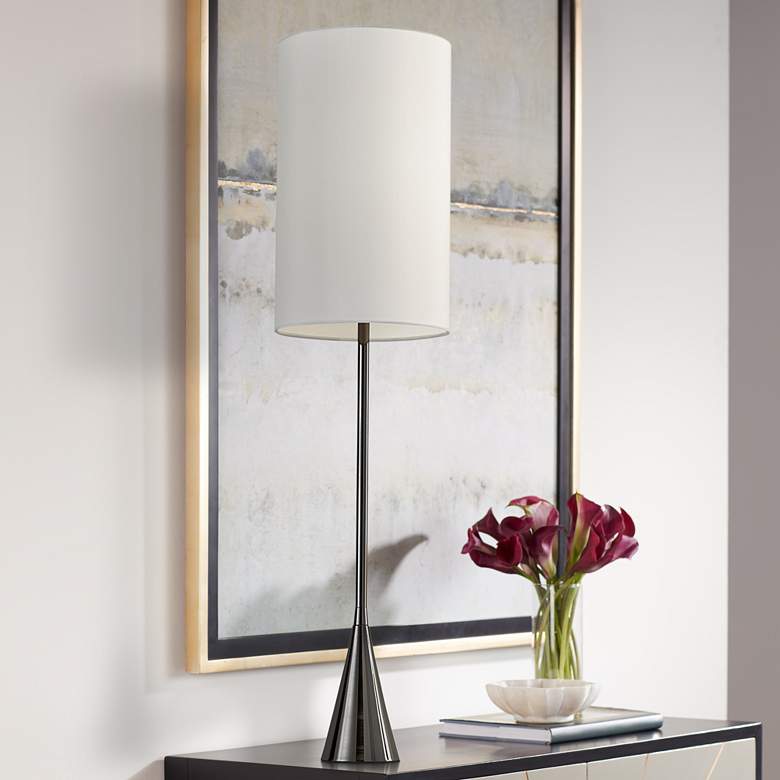 Image 1 Adesso Bella 36.5" High Black Nickel Modern Touch Table Lamp