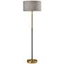 1_Adesso Bergen 59" High Modern Black and Antique Brass Floor Lamp