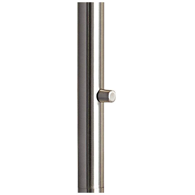 Image 4 Adesso Bowery 73 1/2 inch Gray and Brushed Steel Modern Arc Floor Lamp more views
