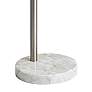 Adesso Bowery 73 1/2" Gray and Brushed Steel Modern Arc Floor Lamp