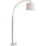 2_Adesso Bowery 73 1/2" High Marble and Antique Brass Arc Floor Lamp