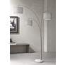 Adesso Bowery 85" Brushed Steel 3-Arm Modern Arc Floor Lamp