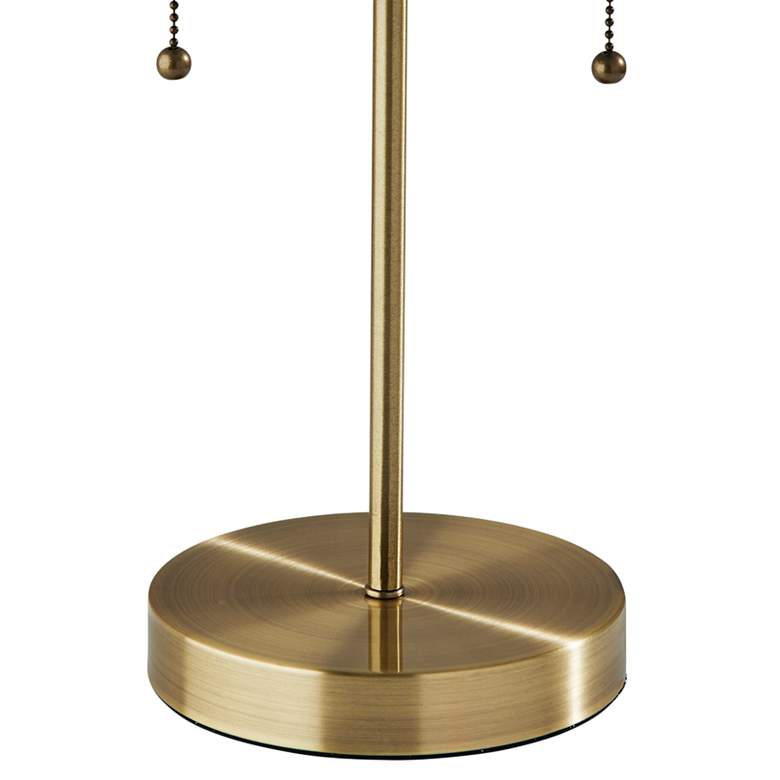 Image 3 Adesso Bowie 18" Brass and Black Dome Shade Table Lamp with Outlet more views