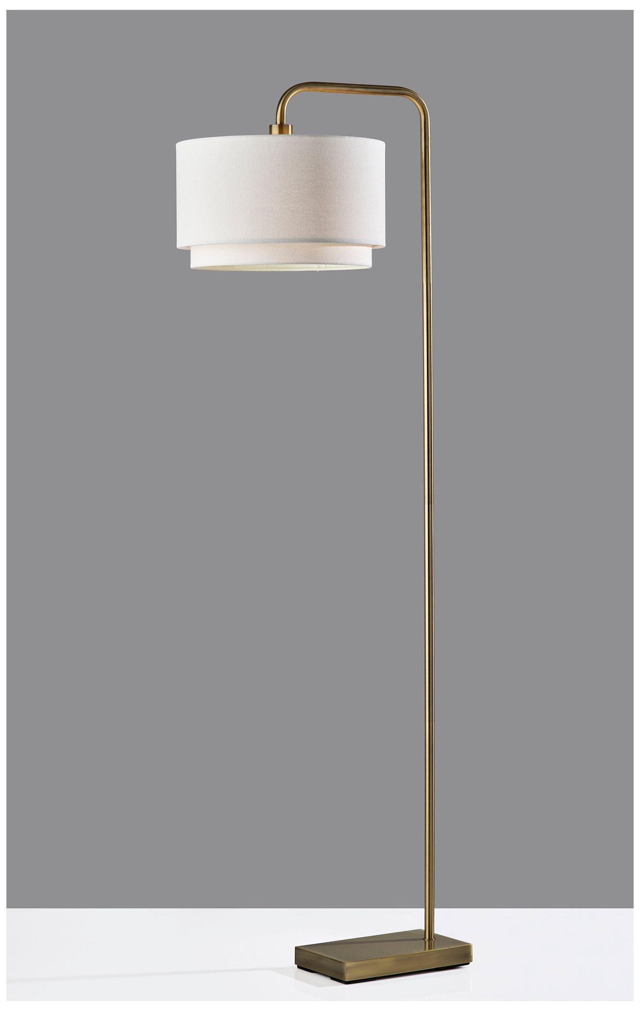 Image 3 Adesso Brinkley Floor Lamp - Antique Brass more views