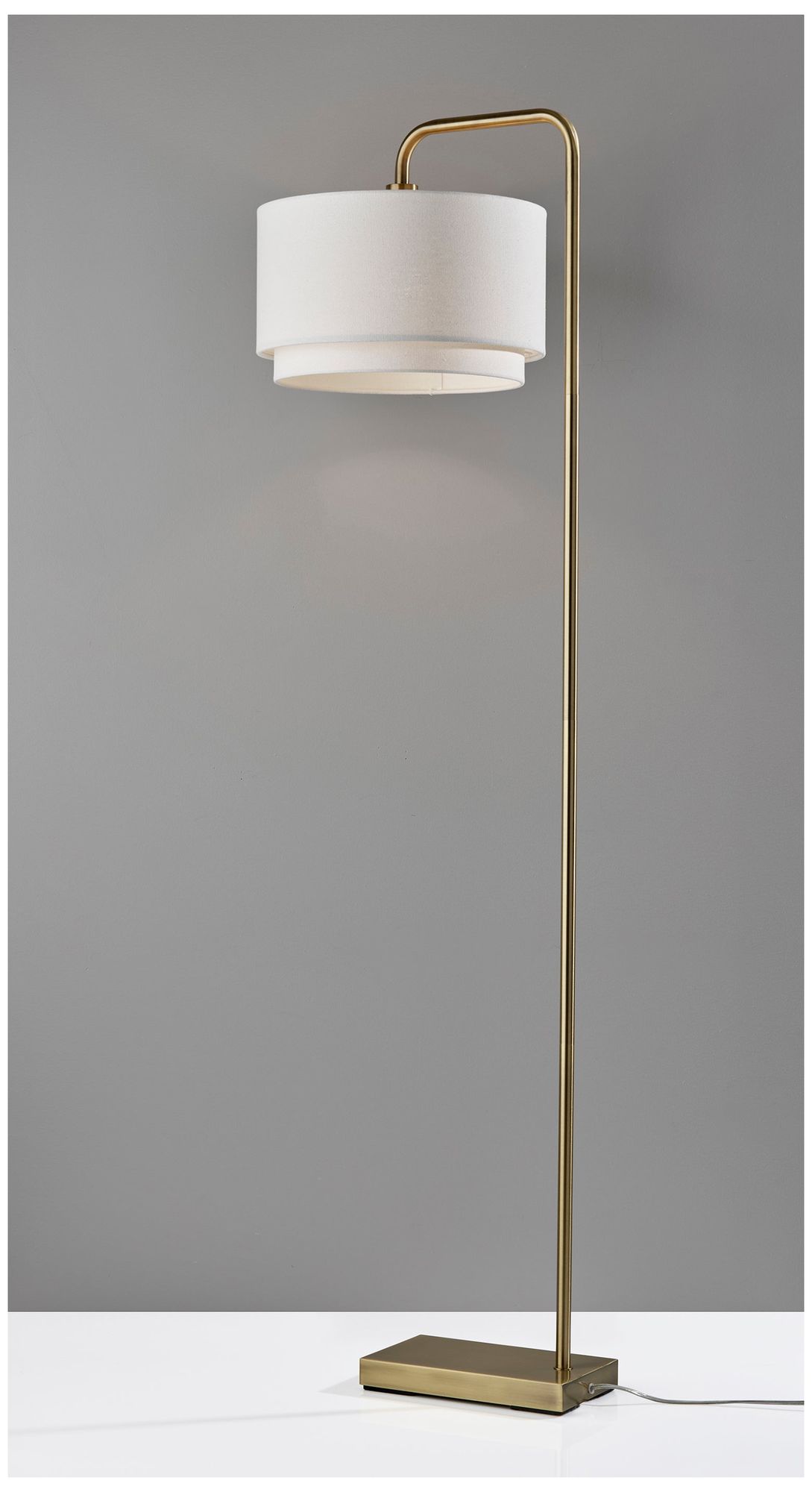 Image 4 Adesso Brinkley Floor Lamp - Antique Brass more views