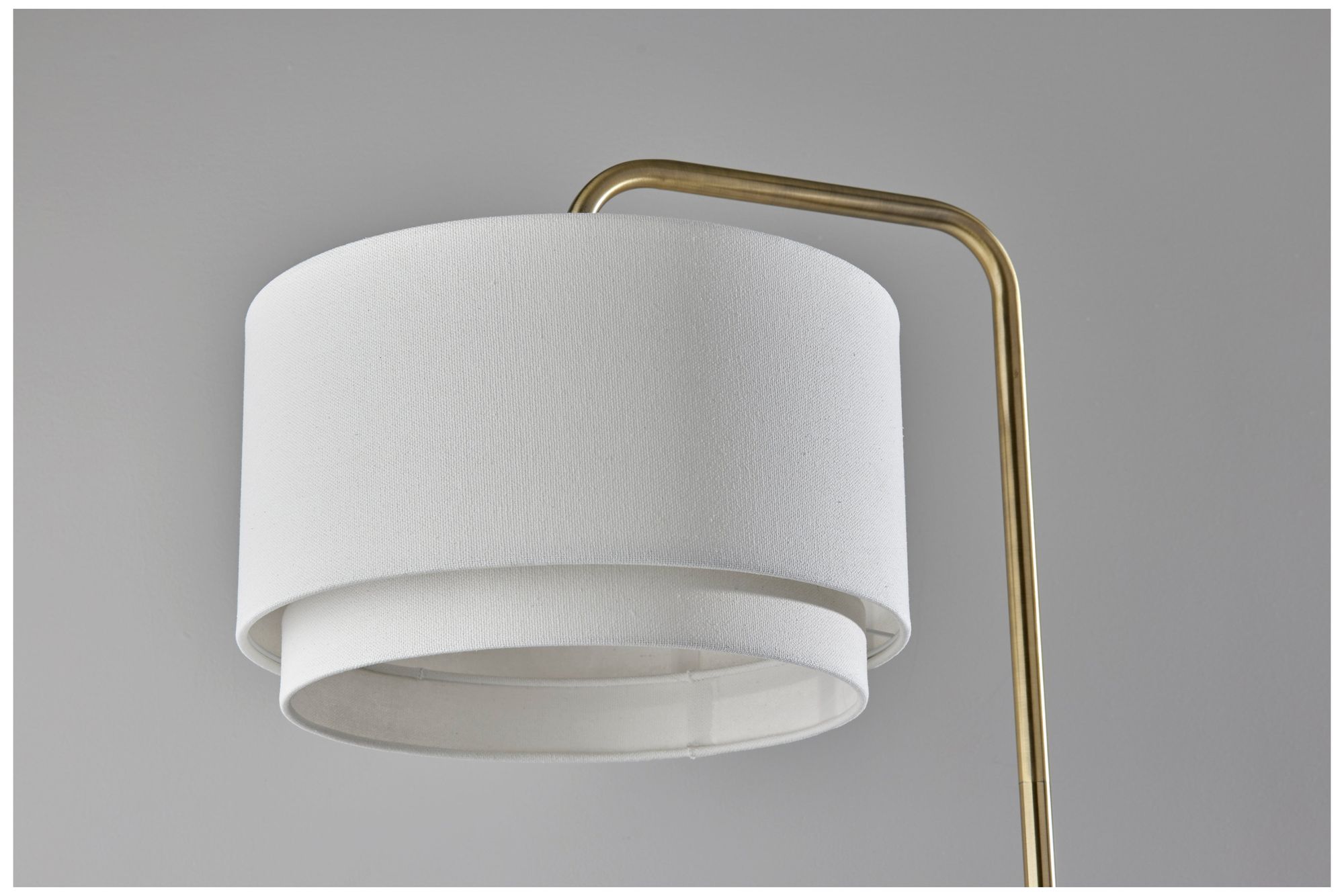 Adesso Brinkley Floor Lamp - Antique Brass