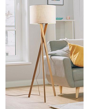 Adesso Brooklyn 63 1/4" High Modern Natural Ash Wood Tripod Floor Lamp