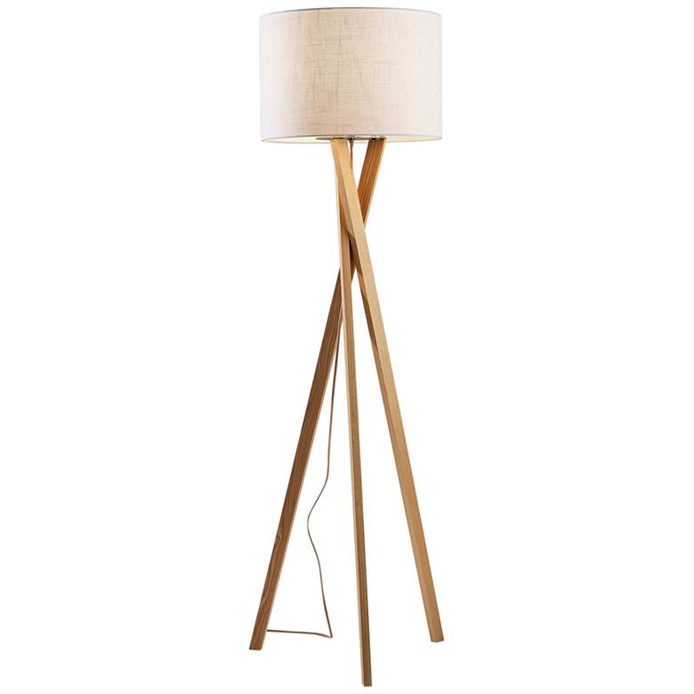 Image 3 Adesso Brooklyn 63 1/4" High Modern Natural Ash Wood Tripod Floor Lamp