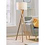 2_Adesso Brooklyn 63 1/4" High Modern Natural Ash Wood Tripod Floor Lamp