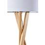 4_Adesso Brooklyn 63 1/4" High Modern Natural Ash Wood Tripod Floor Lamp more views