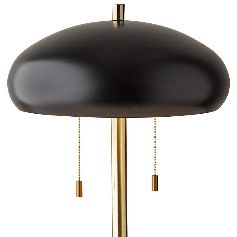 Image 2 Adesso Cap Collection 23" High Brass and Black Modern Dome Table Lamp more views