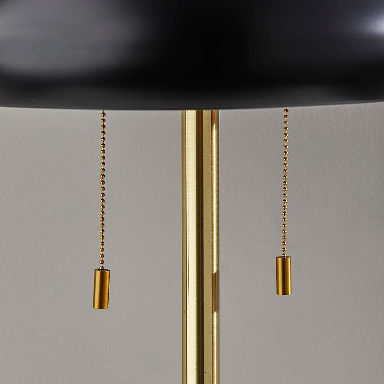 Image 5 Adesso Cap Collection 23" High Brass and Black Modern Dome Table Lamp more views