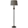 1_Adesso Charles 60" High Black Metal Stem Floor Lamp