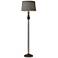 Adesso Charles 60" High Black Metal Stem Floor Lamp