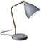Adesso Chelsea Painted Brass and Gray Modern Adjustable Desk Lamp