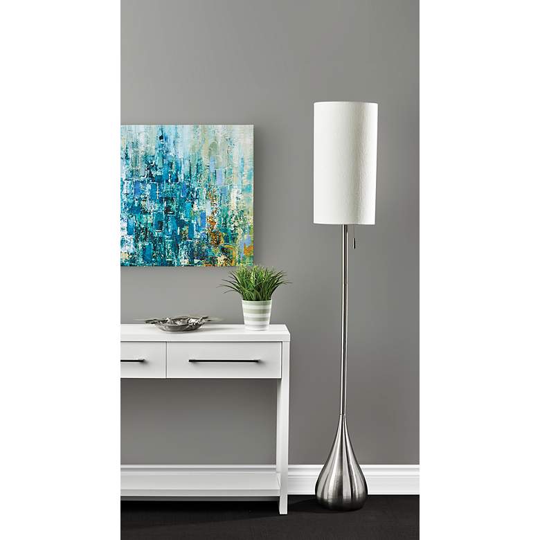Image 2 Adesso Christina 68" High Modern Silver Chrome Droplet Floor Lamp more views