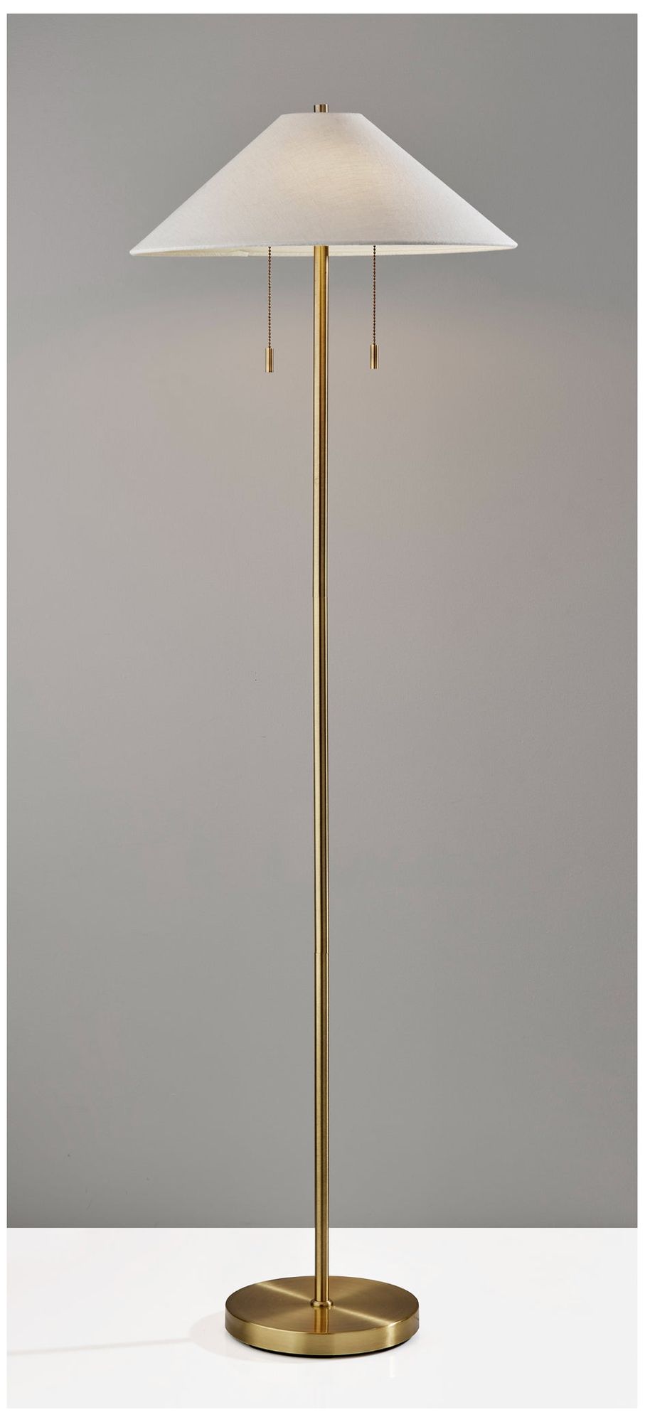 Image 5 Adesso Claremont Floor Lamp - Antique Brass more views