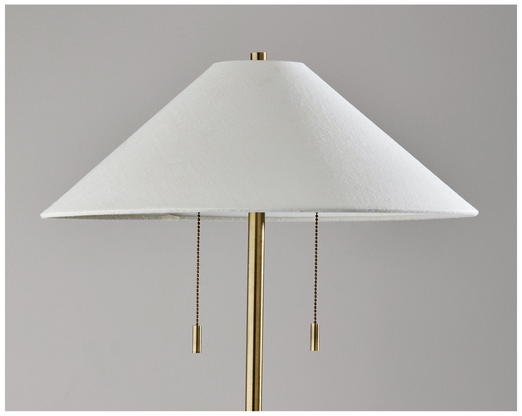 Adesso Claremont Floor Lamp - Antique Brass