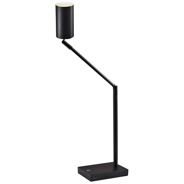 Image 3 Adesso Colby Adjustable Height Black Metal LED Touch Control USB Desk Lamp more views