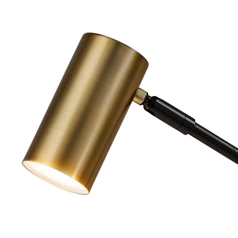 Image 4 Adesso Collette Adjustable Black and Brass USB and Charge Pad Desk Lamp more views