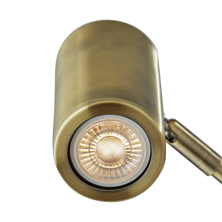 Image 5 Adesso Collette Adjustable Height Antique Brass Metal LED Task Floor Lamp more views