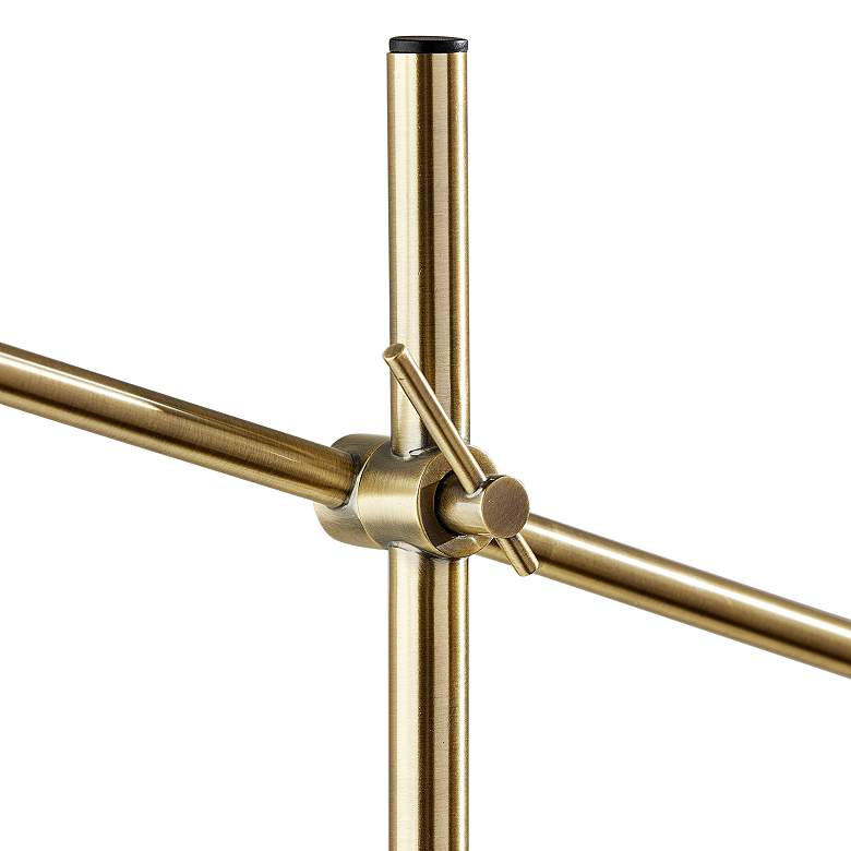 Image 6 Adesso Collette Adjustable Height Antique Brass Metal LED Task Floor Lamp more views