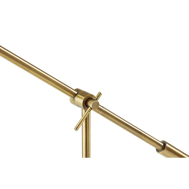 Image 6 Adesso Collette Adjustable Height Brass LED Desk Lamp with Charging Pad more views