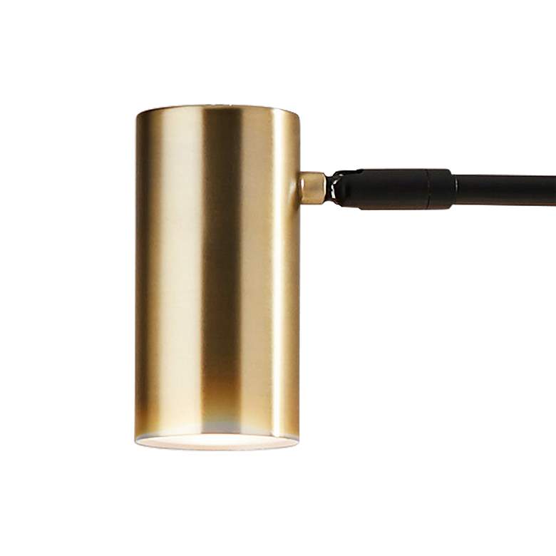 Image 3 Adesso Collette Black and Brass Modern Adjustable Arm LED Floor Lamp more views