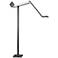 Adesso Cooper Matte Black Finish Modern LED Adjustable Arm Floor Lamp