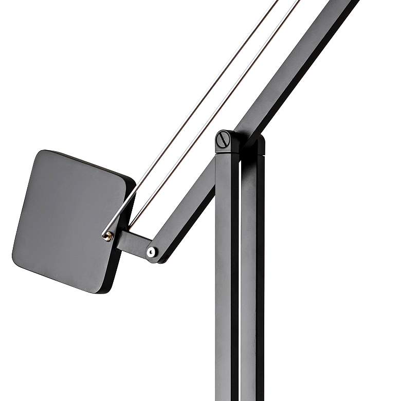 Image 3 Adesso Cooper Matte Black Finish Modern LED Adjustable Arm Floor Lamp more views