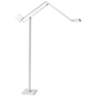 Adesso Cooper Matte White Modern LED Adjustable Arm Floor Lamp