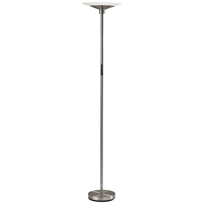 Image 1 Adesso Cosmo 70 1/2" Solar Brushed Steel Stem LED Torchiere Floor Lamp