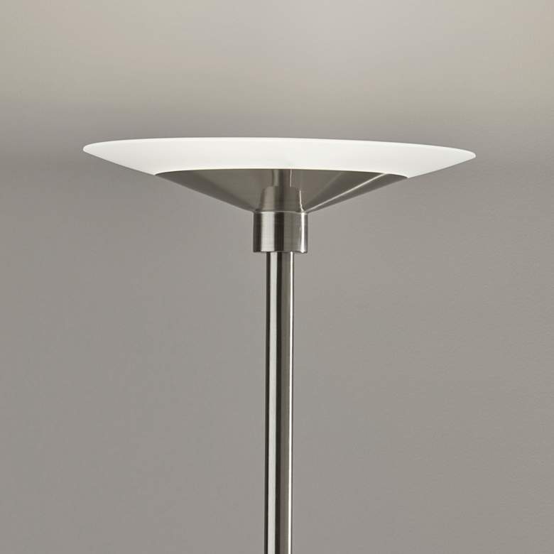 Image 2 Adesso Cosmo 70 1/2" Solar Brushed Steel Stem LED Torchiere Floor Lamp more views