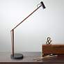 Adesso Crane ADS360 Adjustable Height Wood and Black Modern LED Desk Lamp