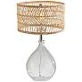 1_Adesso Cuba 23" High Modern Clear Glass Teardrop Accent Table Lamp