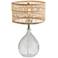 Adesso Cuba 23" High Modern Clear Glass Teardrop Accent Table Lamp
