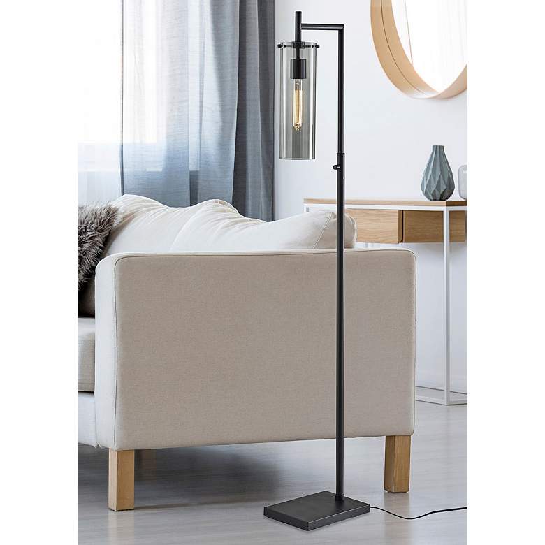 Image 2 Adesso Dalton 62 1/2" High Modern Industrial Black Metal Floor Lamp