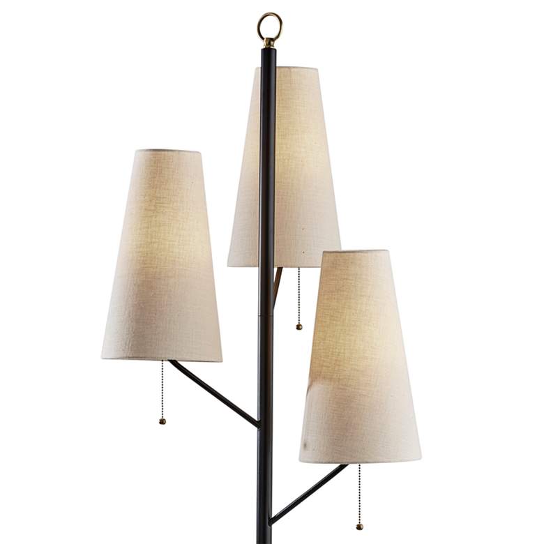 Image 3 Adesso Daniel 71" High Black Metal Modern 3-Light Tree Floor Lamp more views
