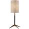Adesso Davis 26 3/4" Modern Matte Black and Antique Brass Table Lamp
