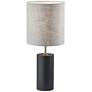 Adesso Dean 30 1/2" Modern Black Poplar Wood Column Table Lamp