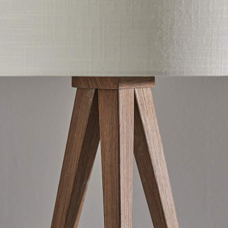 Image 2 Adesso Director 26 1/4" Walnut Rosewood Veneer Modern Tripod Lamp more views