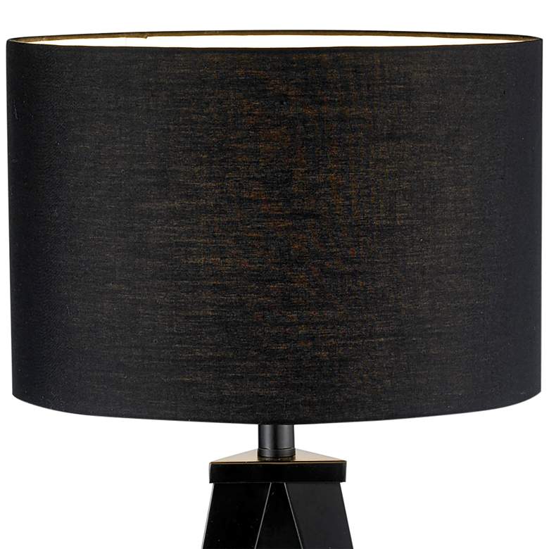 Image 3 Adesso Director 28" Black Metal Tripod Table Lamp with Black Shade more views