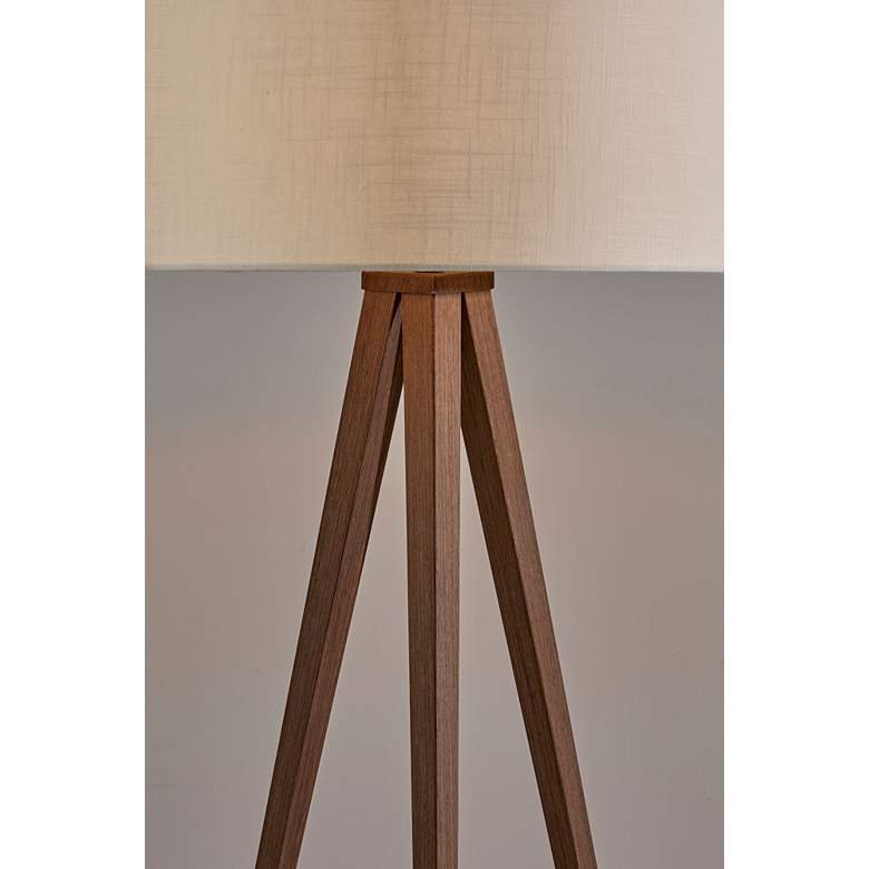 Image 3 Adesso Director 60 1/4" High Rosewood Veneer Metal Tripod Floor Lamp more views