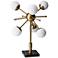 Adesso Doppler 23" Antique Brass LED Sputnik Table Lamp