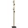 Adesso Doppler 65" Antique Brass Modern LED Tree Floor Lamp