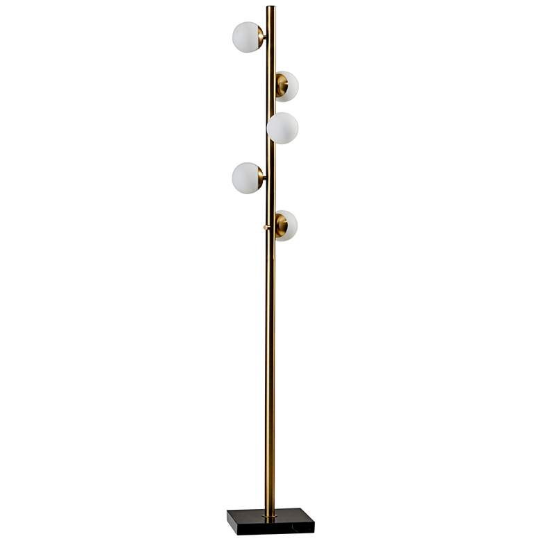 Image 5 Adesso Doppler 65" Antique Brass Modern LED Tree Floor Lamp more views