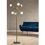1_Adesso Doppler Antique Brass Modern LED Sputnik Floor Lamp