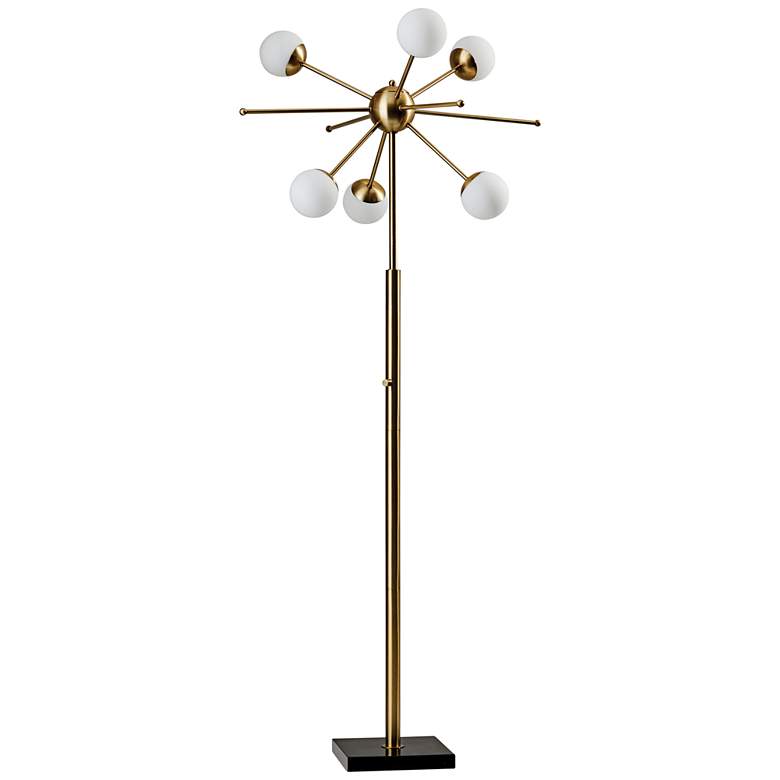 Image 5 Adesso Doppler Antique Brass Modern LED Sputnik Floor Lamp more views